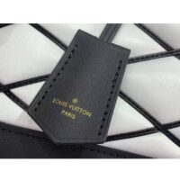 Louis Vuitton LV Women Alma BB Handbag White Black Lamb Cowhide Leather (2)