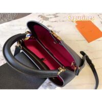 Louis Vuitton LV Women Capucines BB Handbag Black Taurillon Cowhide Leather Gold-Color Hardware (2)