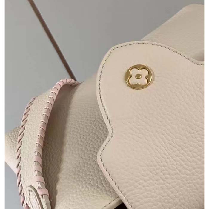 Louis Vuitton LV Women Capucines BB Handbag Cream Beige Pearly Pink Taurillon Cowhide Leather (3)
