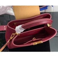 Louis Vuitton LV Women Capucines BB Handbag Griotte Red Arizona Taurillon Cowhide Leather (6)