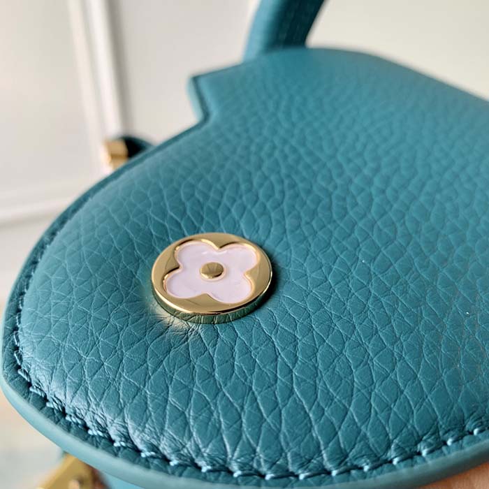 Louis Vuitton LV Women Capucines Mini Handbag Green Taurillon Cowhide Leather (3)
