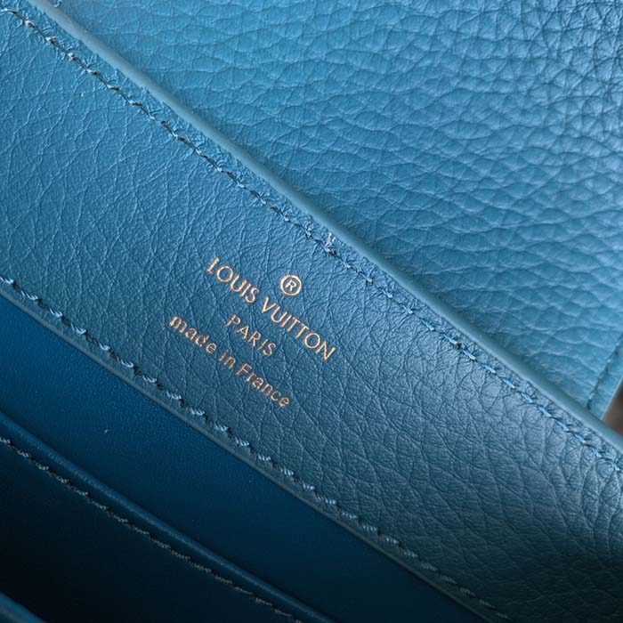Louis Vuitton LV Women Capucines Mini Handbag Green Taurillon Cowhide Leather (6)