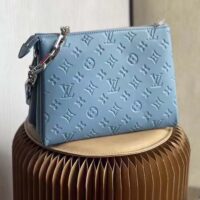 Louis Vuitton LV Women Coussin PM Handbag Ice Blue Lambskin Cowhide Leather (6)