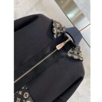 Louis Vuitton LV Women LV Monogram Jacquard Knit Jacket Silk Polyamide Elastane Black Brown (15)