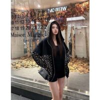 Louis Vuitton LV Women LV Monogram Jacquard Knit Jacket Silk Polyamide Elastane Black Brown (15)