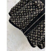 Louis Vuitton LV Women LV Monogram Jacquard Knit Jacket Silk Polyamide Elastane Black Brown (15)