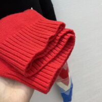 Louis Vuitton LV Women LV Tricolor Knit High Neck Pullover Cashmere Bright Red (30)