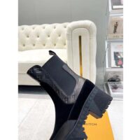 Louis Vuitton LV Women Laureate Platform Desert Boot Black Suede Monogram-Debossed Calf Leather (6)