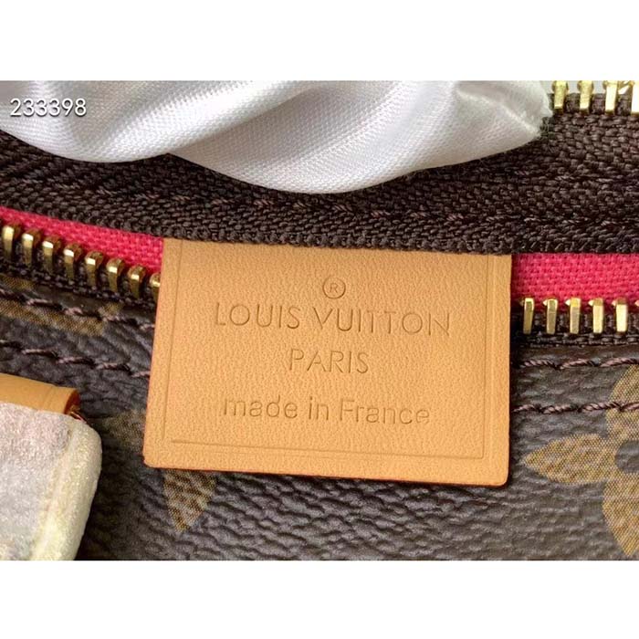 Louis Vuitton LV Women Nano Speedy Bag Pink Monogram Coated Canvas Cowhide Leather (8)