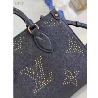 Louis Vuitton LV Women Onthego PM Black Monogram Empreinte Grained Cowhide Leather Studs (6)