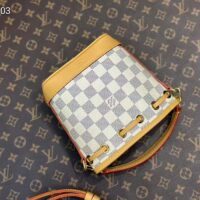 Louis Vuitton LV Women Sac Nano Noé Dragon Fruit Pink Damier Azur Coated Canvas (7)