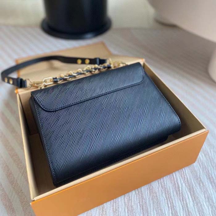 Louis Vuitton LV Women Twist MM Black Epi Grained Cowhide Leather (14)