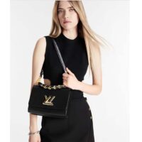 Louis Vuitton LV Women Twist MM Black Epi Grained Cowhide Leather (10)