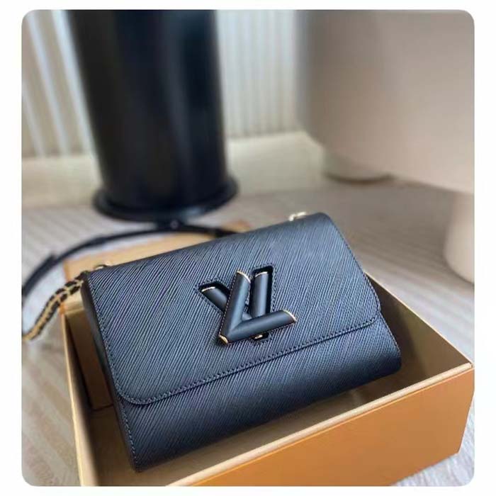 Louis Vuitton LV Women Twist MM Black Epi Grained Cowhide Leather Smooth-Cowhide Trim (11)