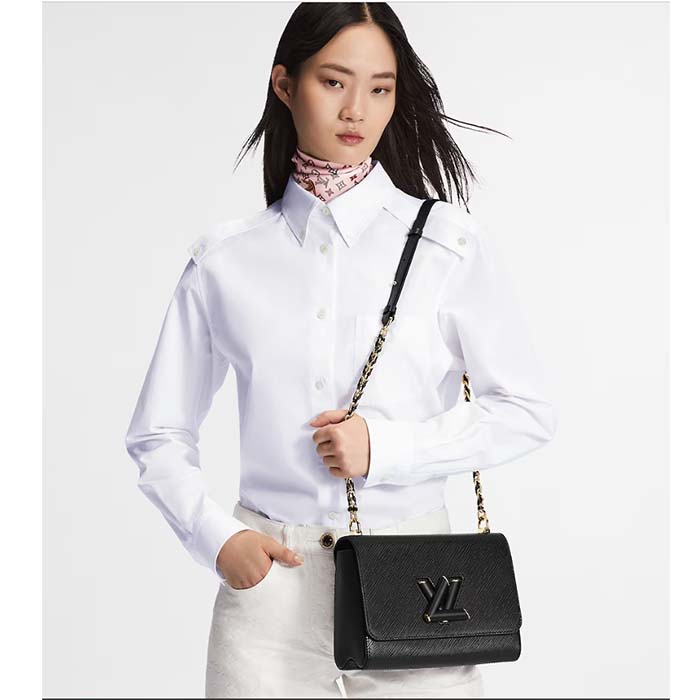 Louis Vuitton LV Women Twist MM Black Epi Grained Cowhide Leather Smooth-Cowhide Trim (2)