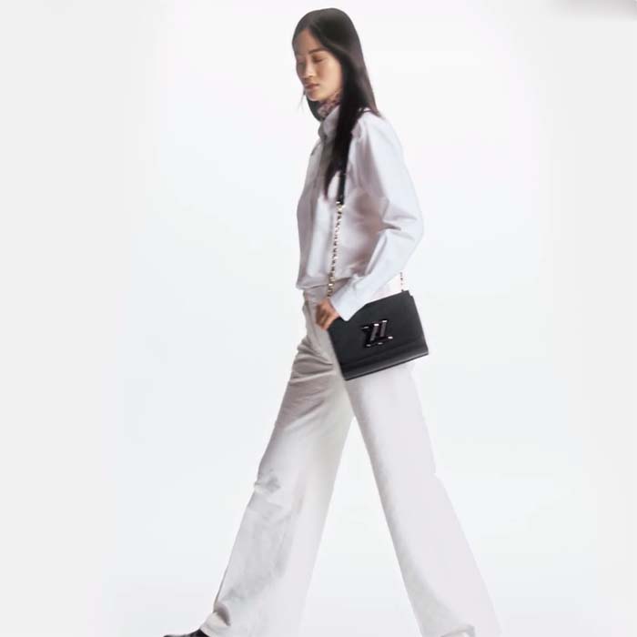 Louis Vuitton LV Women Twist MM Black Epi Grained Cowhide Leather Smooth-Cowhide Trim (8)