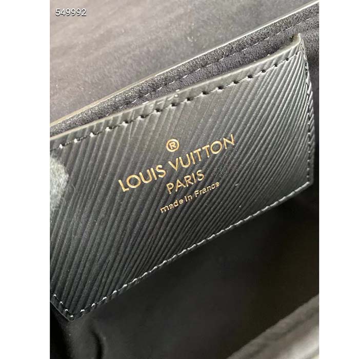 Louis Vuitton LV Women Twist MM Black Epi Grained Smooth Cowhide Leather (1)