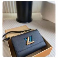 Louis Vuitton LV Women Twist MM Black Epi Grained Smooth Cowhide Leather (11)