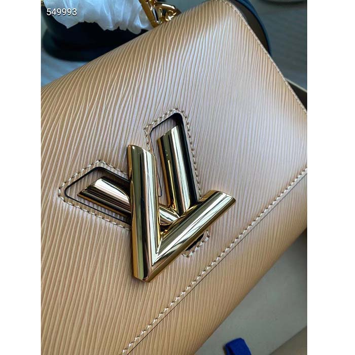 Louis Vuitton LV Women Twist MM Camel Light Brown Epi Grained Cowhide Leather (14)