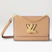 Louis Vuitton LV Women Twist MM Camel Light Brown Epi Grained Cowhide Leather (3)