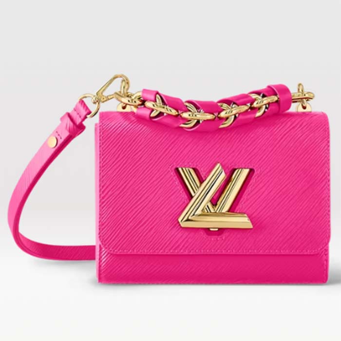 Louis Vuitton LV Women Twist PM Rose Miami Pink Epi Grained Cowhide Leather