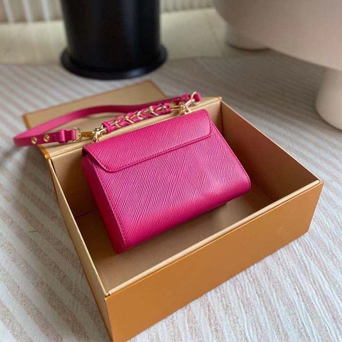 Louis Vuitton LV Women Twist PM Rose Miami Pink Epi Grained Cowhide Leather (14)