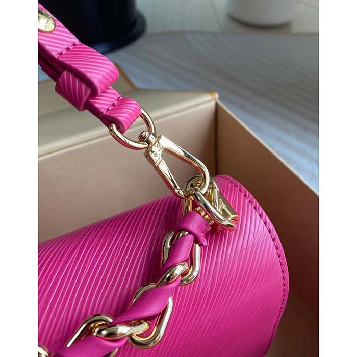 Louis Vuitton LV Women Twist PM Rose Miami Pink Epi Grained Cowhide Leather (2)