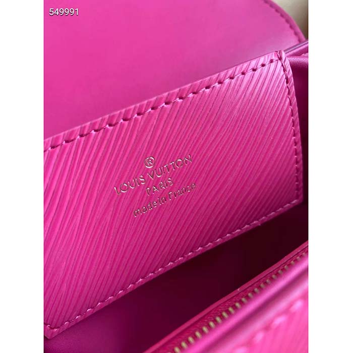 Louis Vuitton LV Women Twist PM Rose Miami Pink Epi Grained Cowhide Leather (8)