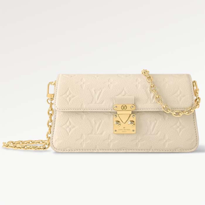 Louis Vuitton LV Women Wallet On Chain Métis Cream Monogram Empreinte Embossed Supple Grained Cowhide Leather