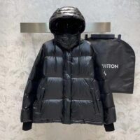 Louis Vuitton Men LV SKI Glossy Nylon Puffer Jacket Polyamide Black (13)