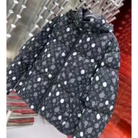 Louis Vuitton Men LV x YK Monogram Painted Dots Down Blouson Regenerated Nylon Grey Oversize Fit (11)