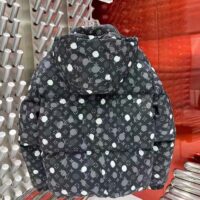 Louis Vuitton Men LV x YK Monogram Painted Dots Down Blouson Regenerated Nylon Grey Oversize Fit (11)