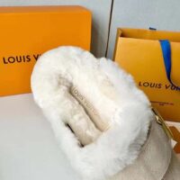 Louis Vuitton Unisex LV Cosy Flat Comfort Clog Natural Suede Calf Leather Shearling (9)