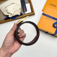 Louis Vuitton Unisex LV Duo 18MM Reversible Belt Monogram Canvas Recto Side Brown Leather Verso (3)