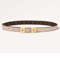 Louis Vuitton Unisex LV Duo 18MM Reversible Belt Monogram Canvas Recto Side Galet Gray Leather Verso (4)