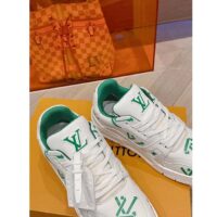 Louis Vuitton Unisex LV Trainer Sneaker Green Mix of Sustainable Materials (9)