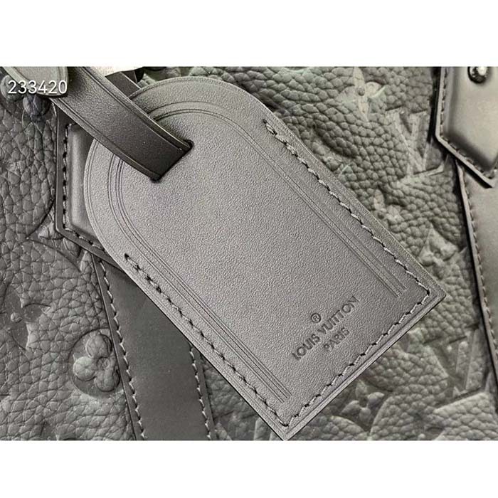 Louis Vuitton Unisex Sac Plat 24H Black Embossed Taurillon Monogram Cowhide Leather (7)