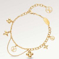 Louis Vuitton Women LV Blooming Supple Bracelet Brass Monogram Flowers LV Circle (1)