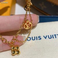 Louis Vuitton Women LV Blooming Supple Bracelet Brass Monogram Flowers LV Circle (1)