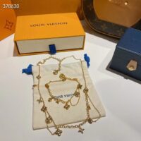 Louis Vuitton Women LV Blooming Supple Necklace Brass Monogram Flowers LV Circle (3)