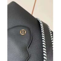 Louis Vuitton Women LV Capucines MM Black Etain Metallic Gray Taurillon Leather (10)