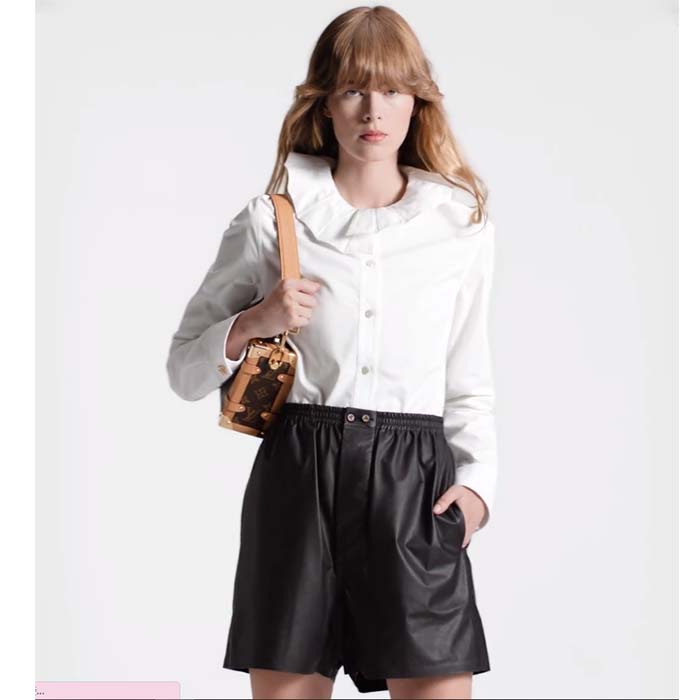 Louis Vuitton Women LV Fin Collar Shirt Cotton Optical White Regular Fit (5)
