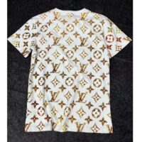 Louis Vuitton Women LV Floral Monogram T-Shirt Cotton Pink Beige Regular Fit (10)