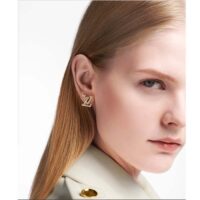 Louis Vuitton Women LV Iconic Pearls Earrings Metal Gold-Color Finish White Resin Pearls Enamel (2)