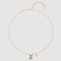 Louis Vuitton Women LV Iconic Pearls Necklace Pearl-Encrusted LV Initials Monogram Flower Charms