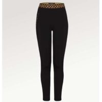 Louis Vuitton Women LV Leggings Monogram Elastic Belt Polyamide Elastane Black Fitted (2)