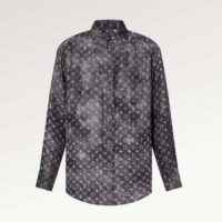 Louis Vuitton Women LV Monogram Cloud Shirt Silk Dark Grey Regular Fit (4)