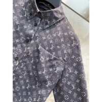 Louis Vuitton Women LV Monogram Cloud Shirt Silk Dark Grey Regular Fit (4)