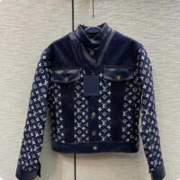 Louis Vuitton Women LV NIGHT Monogram Denim Jacket Cotton Navy (10)