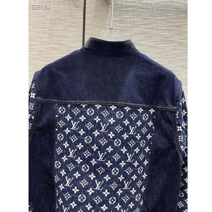 Louis Vuitton Women LV NIGHT Monogram Denim Jacket Cotton Navy (13)